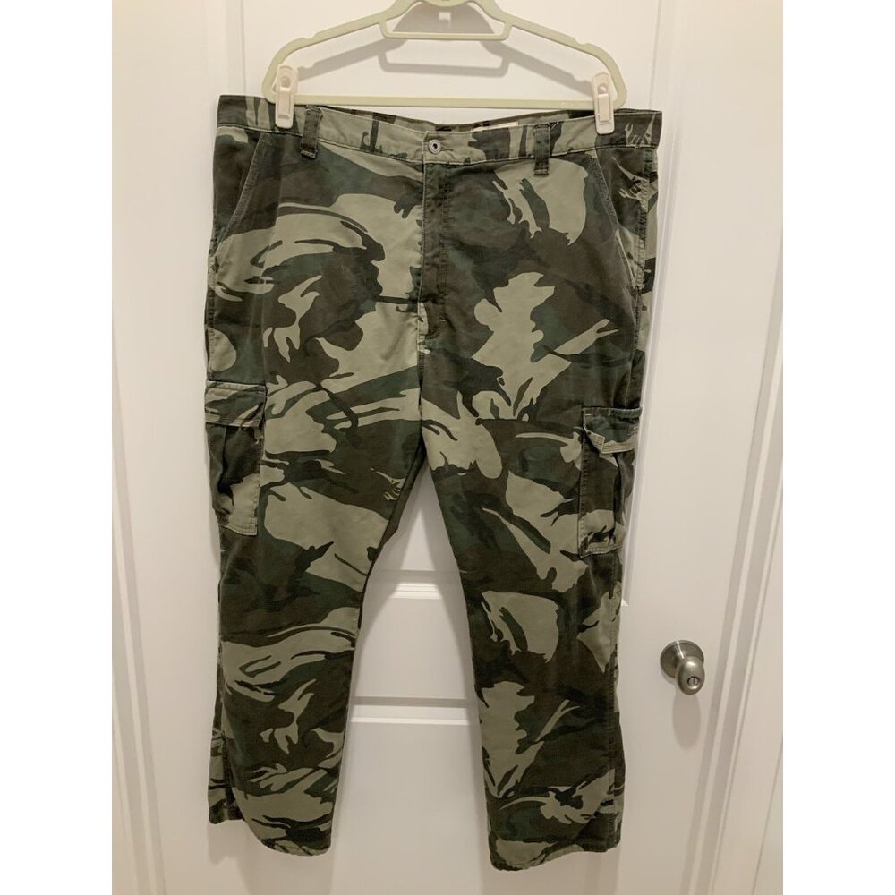 Wranglers Camo Pants 42x30 Cargo Men's Fleece Lined Green Brown